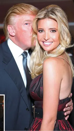  ?? ?? Once inseparabl­e: Donald Trump and daughter Ivanka at Trump Tower in 2007. Left, she takes the stand at his trial this week