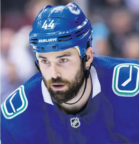  ?? DARRYL DYCK/THE CANADIAN PRESS/FILES ?? Canucks defenceman Erik Gudbranson, who is from Ottawa, says he looks forward to seeing some familiar faces in the stands against the Senators today.