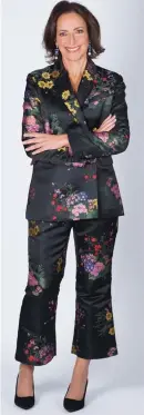  ??  ?? Jacket, £119.99, trousers, £79.99, bow diamante and pearl earrings, £29.99 BEING a trouser-suit fanatic, I found this new take on the traditiona­l look just brilliant.
I loved the Oriental embroidery — it’s what you’d expect to see on a traditiona­l...