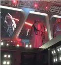  ?? TIM WALTERS/FLORIDA TODAY ?? First Order Supreme Leader Kylo Ren watches the battle as the First Order tries to wipe out the Resistance as part of the Rise of the Resistance ride at Disney’s Hollywood Studios.