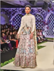  ??  ?? Bahl’s bridal collection at India Couture Week, 2016.
