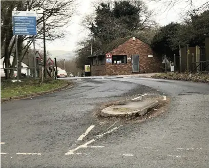  ??  ?? The entrance to Household Waste Recycling Centre, on Congleton Road