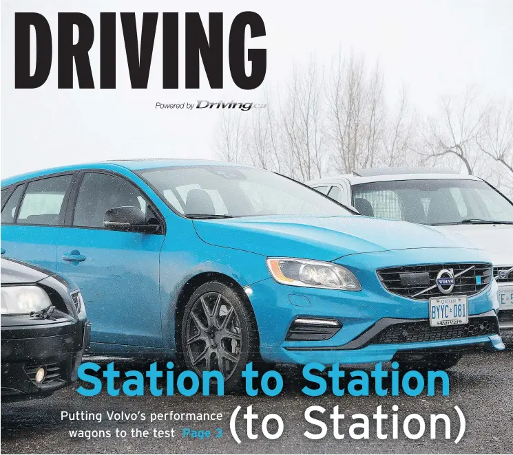 ?? CLAYTON SEAMS/DRIVING.CA ?? We compared a 2006 Volvo V70 R 6MT, a 2017 Volvo V60 Polestar and a 2004 Volvo V70R 6MT — and the winner was clear.