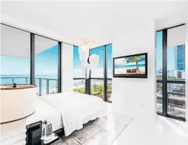  ?? COURTESY PHOTOS ?? This 1,905-square-foot unit at The Residences at W South Beach, the former residence of Pritzker Prize-winning starchitec­t Zaha Hadid, is available for rent at $37,000 per month.