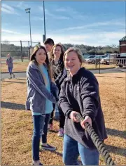  ?? / lorene Parker ?? Rockmart High School FFA members played Tug-of-War as one of several activities during FFA Week 2019.