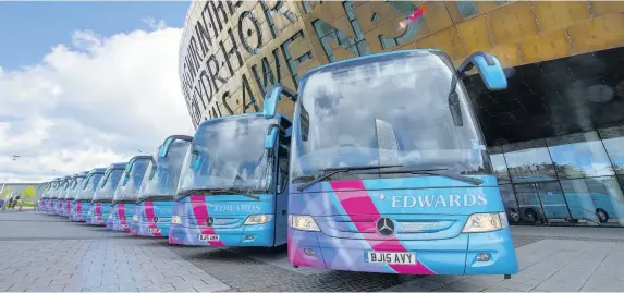  ?? Ben Evans/Huw Evans Agency ?? > Edwards Coaches has secured a £11.4m funding package to invest in jobs and a new fleet of vehicles