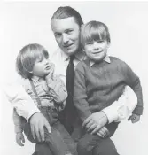  ??  ?? Dapper dad. With his sons in 1967