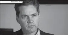  ?? BBC NEWS/AP PHOTO ?? This framegrab made available by the BBC on Monday shows creator of the Bitcoin, Craig Wright speaking in London.