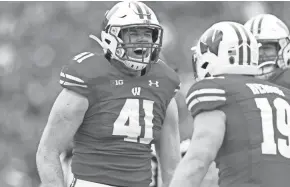  ?? JEFF HANISCH/USA TODAY SPORTS ?? Wisconsin ranks No. 1 in the nation in total defense (214.6 ypg) and rushing defense (49.6 ypg).