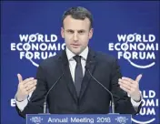  ?? (Photo AFP) ?? « la France est de retour », a lancé, hier à Davos, Emmanuel Macron