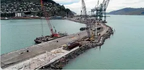  ??  ?? Lyttelton’s new $60m cruise berth is on track to be completed by late 2020 and it is expected to greatly increase tourism spending in Christchur­ch, at the expense of Akaroa.