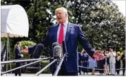  ?? ERIC THAYER / THE NEW YORK TIMES ?? President Donald Trump, shown Aug. 17 at the White House, said in a “Fox &amp; Friends” interview: “I know all about flipping. For 30, 40 years I have been watching flippers.”