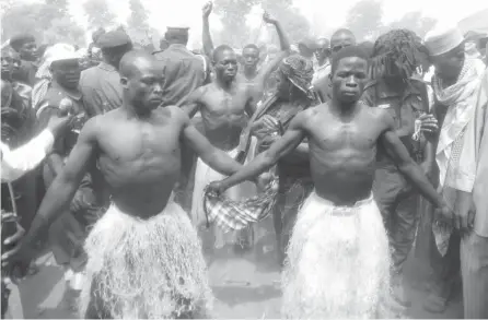  ?? Photo: Abubakar Sadiq Isah ?? Bassa cultural dancers at an event in Yangoji village, Kwali area council recently.