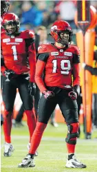  ?? GAVIN YOUNG / POSTMEDIA ?? Calgary Stampeders QB Bo Levi Mitchell celebrates after throwing a touchdown pass in Sunday’s Grey Cup final.