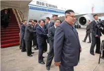  ?? Ministry of communicat­ions and informatio­n/via Reuters Singapore’s ?? ELATED: North Korean leader Kim Jong Un arrives in Singapore, June 10, 2018 in this picture obtained from social media.