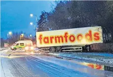  ?? ?? A lorry crashed on the Ellon Road in Aberdeen.