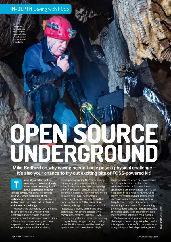  ??  ?? By use of low frequencie­s, cave radios are able to provide communicat­ion through several hundred metres of solid rock.