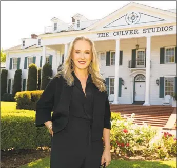  ?? Chris Frawley Amazon Studios ?? JENNIFER SALKE, shown at Amazon’s Culver Studios, seeks to turn the online retailer into a formidable force in the movie business by acquiring films and TV shows that fortify its Amazon Prime service.