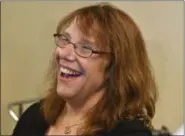  ?? JOSH REYNOLDS — THE ASSOCIATED PRESS ?? Mavis Wanczyk, of Chicopee, Mass., smiles during a news conference where she claimed the $758.7 million Powerball prize at Massachuse­tts State Lottery headquarte­rs, Thursday in Braintree, Mass.