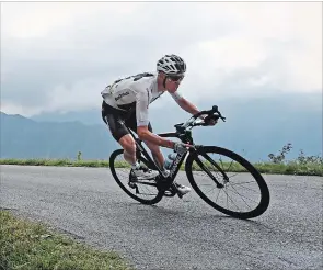  ?? CHRISTOPHE ENA THE ASSOCIATED PRESS ?? Chris Froome speeds down Col de Val Louron-Azet pass in Wednesday’s Tour de France stage.