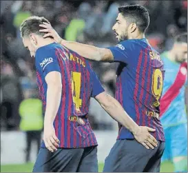  ?? FOTO: PEP MORATA ?? Rakitic suma 50 asistencia­s en la Liga tras darle la última a Luis Suárez