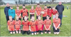  ?? ?? Valley Rangers U13 team prior to their game in Ballyduff on Wednesday night last.