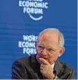  ?? Foto: Michael Euler, dpa ?? Wolfgang Schäuble vertrat Deutschlan­d in Davos.