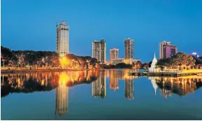  ?? Picture: ?? VIEW FROM THE WATER Beira Lake in Colombo, Sri Lanka.