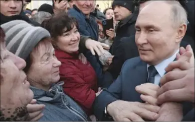  ?? ?? Russian President Vladimir Putin’s re-election is seen as a foregone conclusion in the absence of any serious challenger in the elections that begin on Friday.