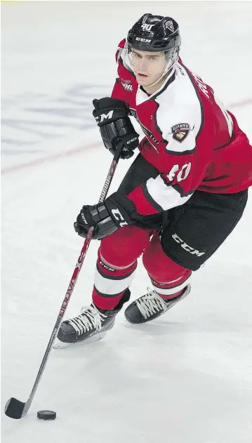  ?? GERRY KAHRMANN/PNG ?? Vancouver Giants forward Milos Roman will suit up for Slovakia at the world junior hockey championsh­ips in Buffalo beginning next week, and is the only member of the Giants who will play in the holiday event this season.