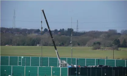  ?? Photograph: Peter Byrne/UK ?? The Cuadrilla fracking site at Preston New Road in Blackpool, Lancashire.