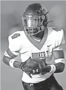  ?? BRYAN TERRY/THE OKLAHOMAN ?? Tulsa Booker T. Washington’s Micah Tease runs after a catch against Southmoore on Aug. 26, 2021.