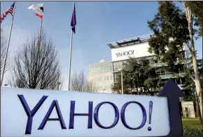  ?? AP/ MARCIO JOSE SANCHEZ ?? Verizon’s purchase price for Yahoo, its headquarte­rs seen here in Sunnyvale, Calif., in this fi le photo, dropped by $ 350 million because security breaches raised concerns that people might decrease their usage of Yahoo email and other digital...