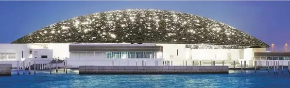  ??  ?? The evening of November 11 will also feature a light-video-theatre performanc­e to celebrate the collection and architectu­re of the Louvre Abu Dhabi.