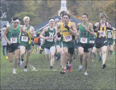  ?? JENNIFER FORBUS — FOR THE MORNING JOURNAL ?? Runners take to the course during the Lorain County Community College district meet on Oct. 24.