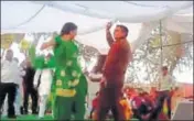  ?? HT FILE PHOTO ?? A video grab of the ‘Holi bash’ organised at Jind jail without permission.