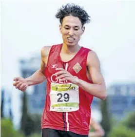  ?? EPE ?? El atleta Abderrahim Ougra, en una prueba disputada en Cataluña.