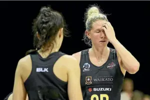  ??  ?? Central Pulse goal shoot Aliyah Dunn in action during their ANZ Premiershi­p match against Waikato Bay of Plenty Magic.