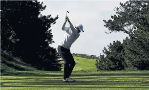  ?? HARRY HOW GETTY IMAGES ?? Nick Taylor shot a 69 on Satuday at AT&T Pebble Beach Pro-Am, leaving him at 17-under 198.