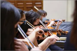  ?? COURTESY PHOTO ?? Students perform in the San Bernardino County honor orchestras concert March 5in the University of Redlands Memorial Chapel.