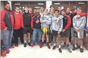  ??  ?? The Sonoravill­e wrestling team gathers after its excellent performanc­e at Sectionals this past weekend.