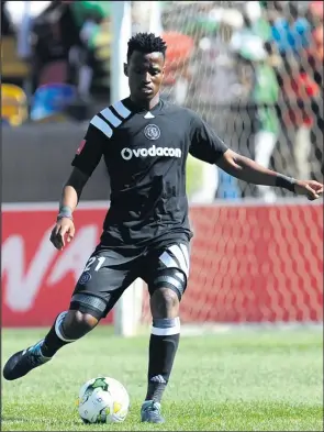  ?? ISITHOMBE NGABE: GALLO IMAGES ?? UTHAMSANQA Sangweni ongumdlali we-Orlando Pirates ayijoyine ngesizini edlule esuka kwiChippa United.