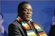  ?? JASON ALDEN / BLOOMBERG ?? Emmerson Mnangagwa assumed the presidency last November after Zimbabwe’s longtime leader, Robert Mugabe, was deposed by the military in a bloodless coup.