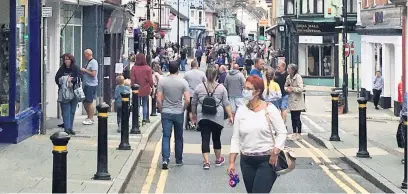  ?? Picture: Ceredigion Council ?? Cardigan has seen changes to closed off streets as part of a shake up of coronaviru­s restrictio­ns. They are no longer be closed to traffic on Sundays.