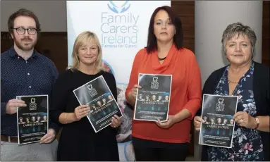  ??  ?? Ruaidhrí Kelly, Catherine Cox, Jane Johnstone and Marian Mahon who spoke at the meeting.