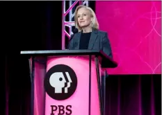  ??  ?? In this Jan. 15 file photo, President and CEO Paula Kerger speaks at the PBS’s Executive Session at the 2017 Television Critics Associatio­n press tour Pasadena. AP PHOTO in