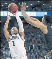  ?? CHARLES KRUPA — THE ASSOCIATED PRESS ?? Villanova’s Jalen Brunson, who had 14 points, shoots in the East Regional final. The Wildcats beat Texas Tech 71-59.