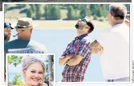  ?? ?? AGONIZING: Daniel Rodni (above center), father of Kiely Rodni (left), is with the search team that found a body and the car that diver Nick Rinn said had the license plate that matched Kiely’s.