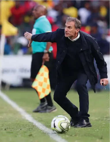  ??  ?? NOT GIVING MUCH AWAY: New coach Giovanni Solinas wouldn’t really commit when asked how much longer it would take for him to end Kaizer Chiefs’ trophy drought.