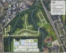  ?? SUBMITTED PHOTO ?? This was the preliminar­y plan submitted for developmen­t of the Don Guanella tract in Marple.